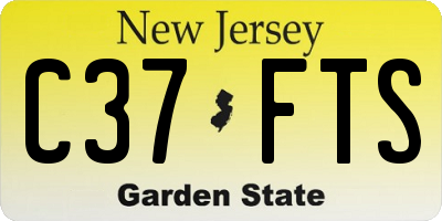 NJ license plate C37FTS