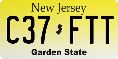 NJ license plate C37FTT