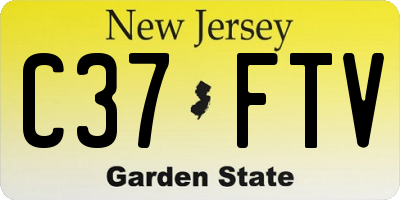 NJ license plate C37FTV