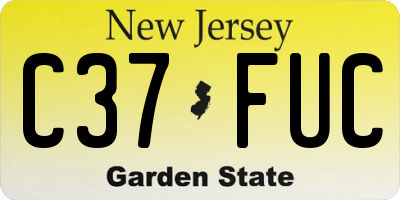 NJ license plate C37FUC