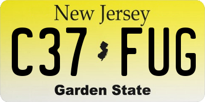 NJ license plate C37FUG