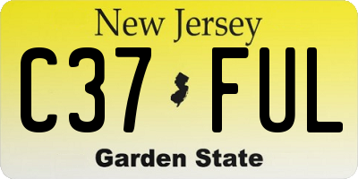 NJ license plate C37FUL