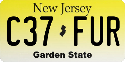 NJ license plate C37FUR