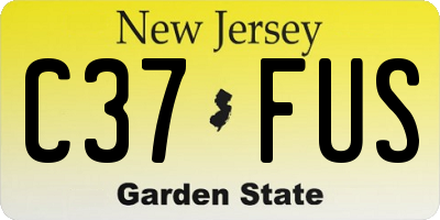 NJ license plate C37FUS