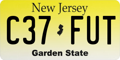 NJ license plate C37FUT