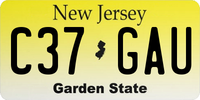 NJ license plate C37GAU