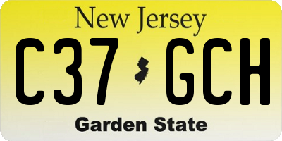 NJ license plate C37GCH