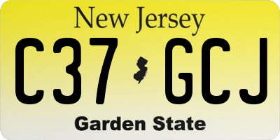 NJ license plate C37GCJ