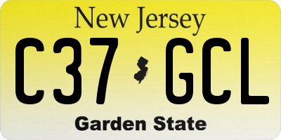 NJ license plate C37GCL