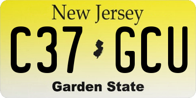 NJ license plate C37GCU
