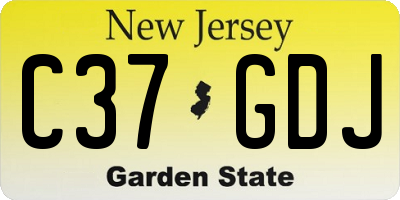 NJ license plate C37GDJ