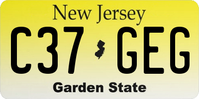NJ license plate C37GEG