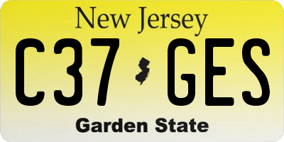 NJ license plate C37GES