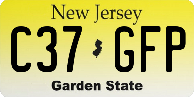 NJ license plate C37GFP