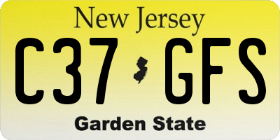 NJ license plate C37GFS