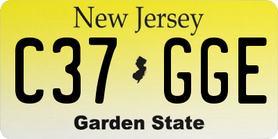 NJ license plate C37GGE