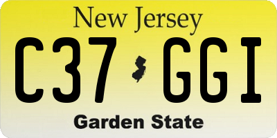 NJ license plate C37GGI