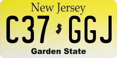 NJ license plate C37GGJ