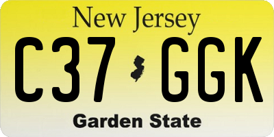 NJ license plate C37GGK