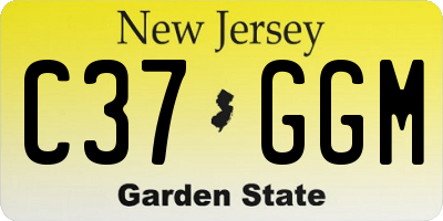 NJ license plate C37GGM