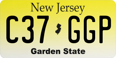 NJ license plate C37GGP