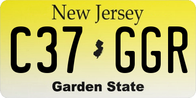 NJ license plate C37GGR