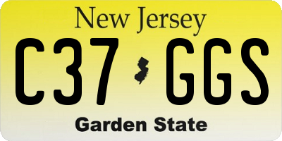 NJ license plate C37GGS