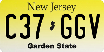 NJ license plate C37GGV
