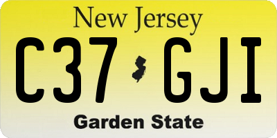 NJ license plate C37GJI