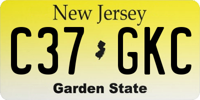 NJ license plate C37GKC