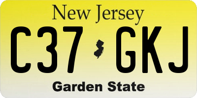 NJ license plate C37GKJ