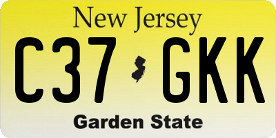 NJ license plate C37GKK