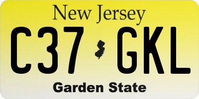 NJ license plate C37GKL