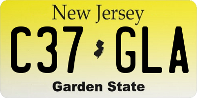 NJ license plate C37GLA