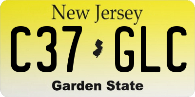 NJ license plate C37GLC