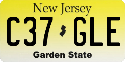 NJ license plate C37GLE