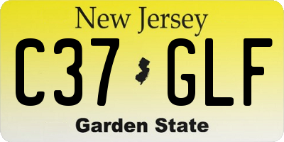 NJ license plate C37GLF