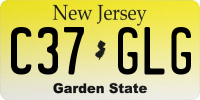 NJ license plate C37GLG