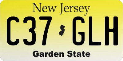 NJ license plate C37GLH