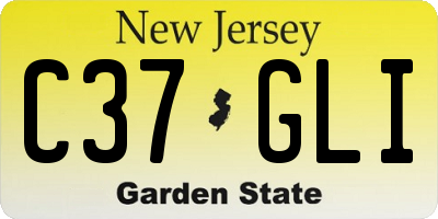 NJ license plate C37GLI