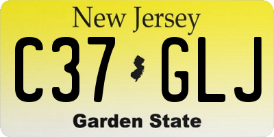 NJ license plate C37GLJ