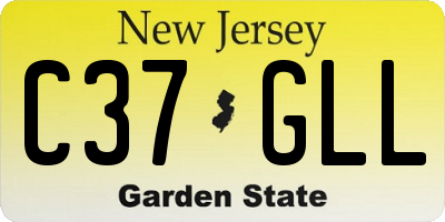 NJ license plate C37GLL