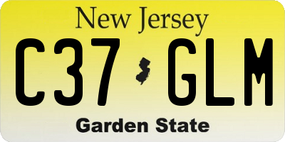NJ license plate C37GLM