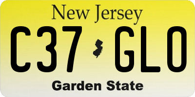 NJ license plate C37GLO