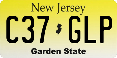 NJ license plate C37GLP
