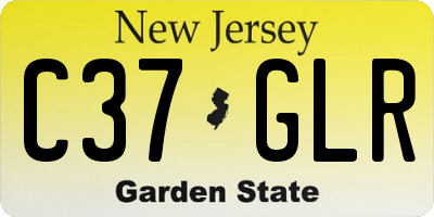 NJ license plate C37GLR