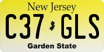 NJ license plate C37GLS