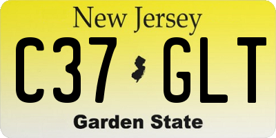 NJ license plate C37GLT