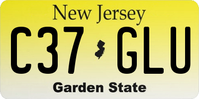 NJ license plate C37GLU