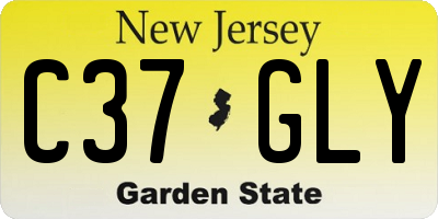 NJ license plate C37GLY